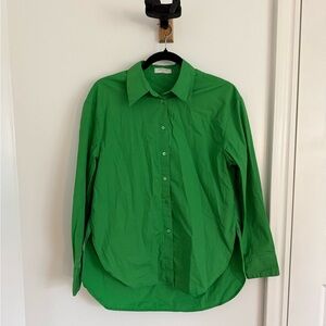 Aritzia Babaton Oversized Green Button Up - size XS
